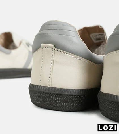 کفش کتانی مردانه و زنانه کرم طوسی قهوه ای ADIDAS Samba مدل 7296