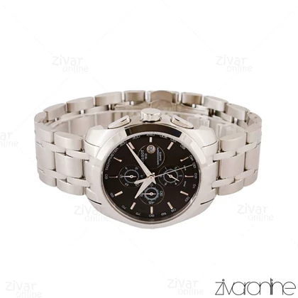 ساعت تیسوت مردانه سه موتوره مشکی نقره ای 104225