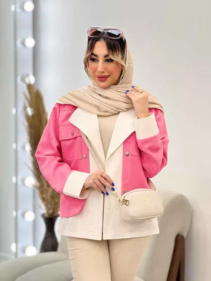 کت ترکیبی لمه دار