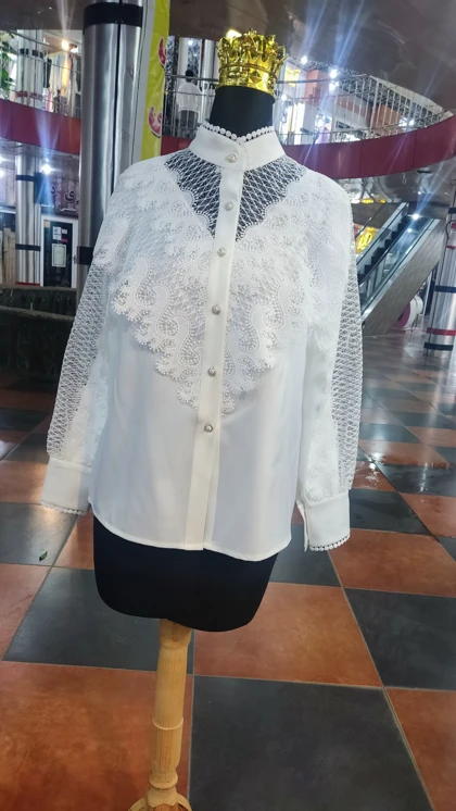 شومیز زنانه کرپ گیپور نادیا