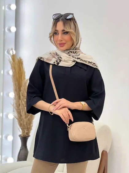 مانتو جلو بسته یقه دار
