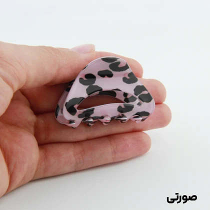 کلیپس دخترانه مدل بند انگشتی طرح مثلثی پلنگی