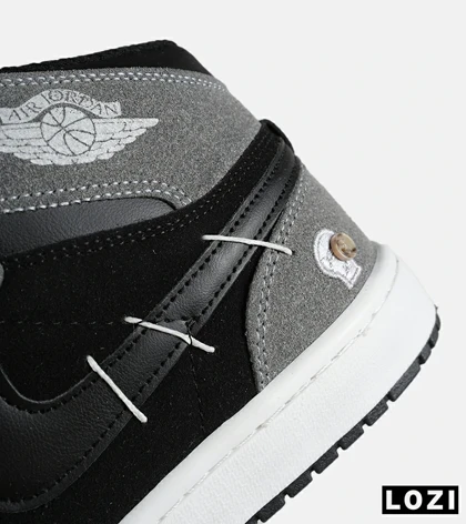 کفش ساق‌دار مردانه و زنانه مشکی طوسی نایک NIKE jordan Vodoo مدل 7783