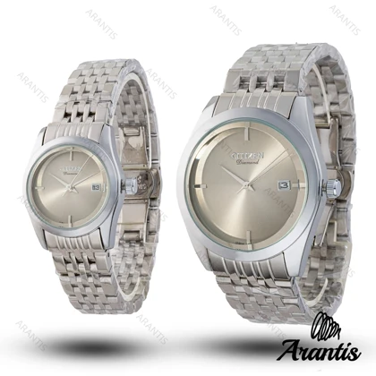 ساعت ست سیتیزن diamond سیلور صفحه بژ s-10217