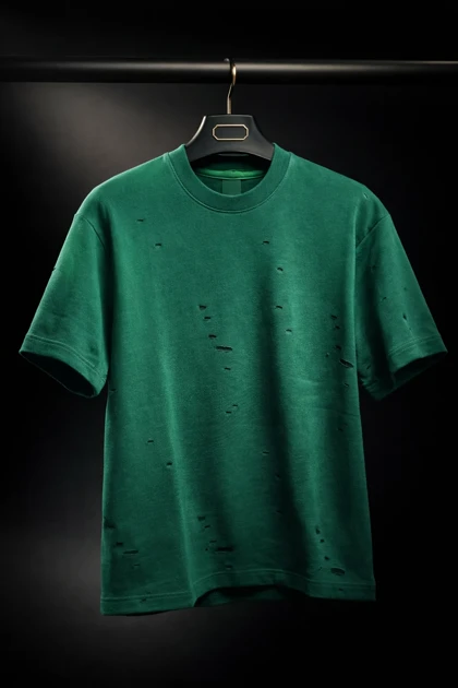 تیشرت زاپ‌دار لش سبز با کیفیت و تنخور استثنایی