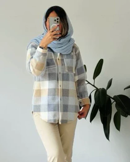 شکت پشمی چهارخونه کیمیا