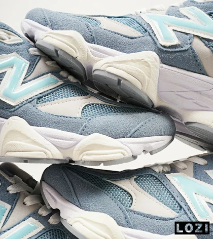 کفش کتانی زنانه سفید آبی کرم NEW BALANCE 9060
