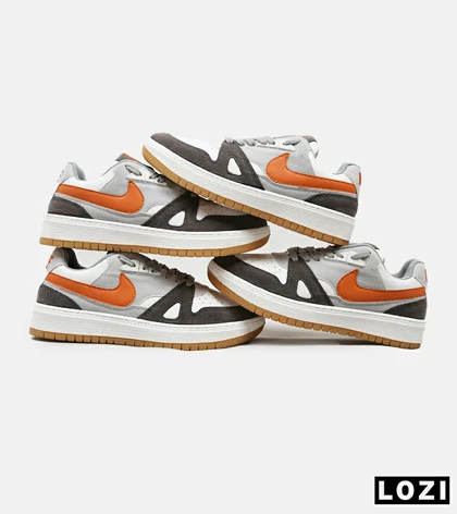 کفش کتانی مردانه طوسی سفید نایک NIKE SB