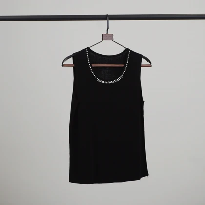 تاپ یقه خشتی مروارید