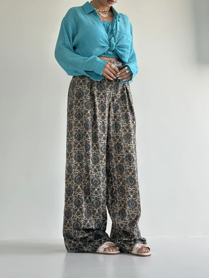 شلوار پارچه ای طرحدار