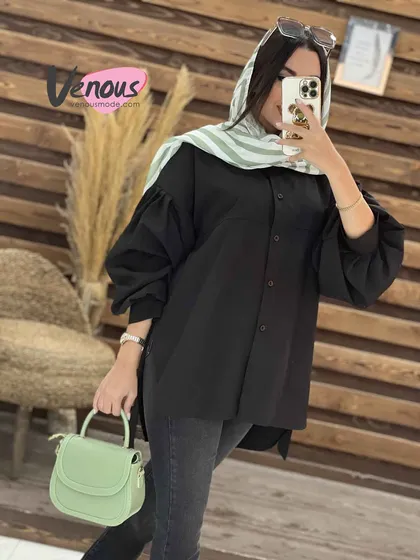 مانتو داکرون یقه حلقه