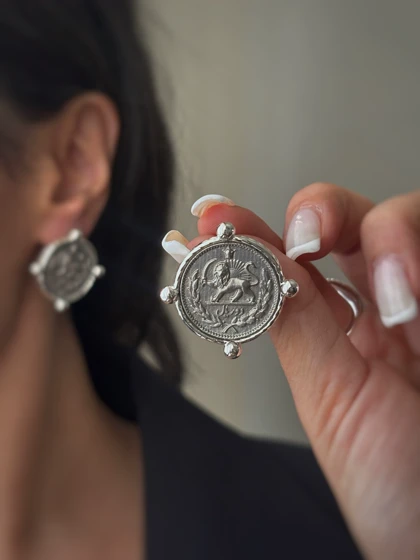 گوشواره سکه دو ریالی