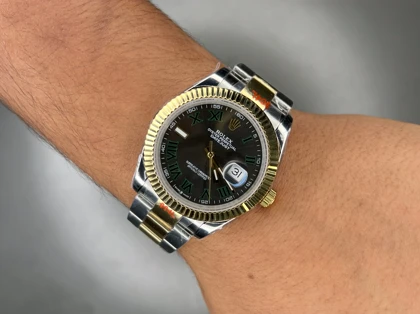 ساعت مچی رولکس ویمبلدون سوئیسی سیلورطلایی اویستر Rolex Wimbledon Datejust