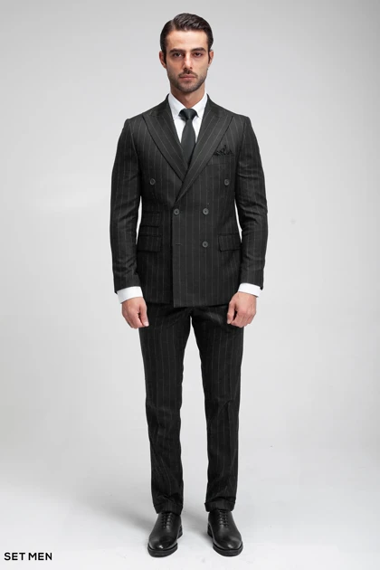 کت و شلوار مردانه شش دکمه دیپلمات