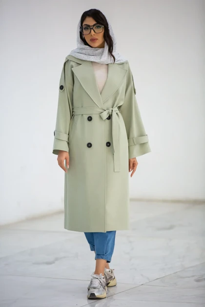 مانتو بزایاق بلند کاملیا