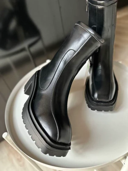 نیم بوت زنانه مدل 00034-Rose merry-Flat-Ankle-Boots