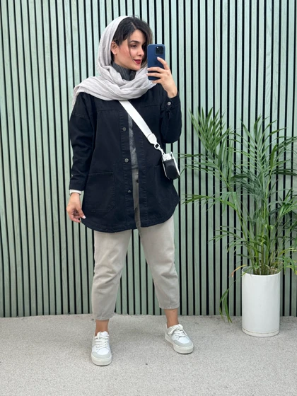 مانتو جین بلند مینو