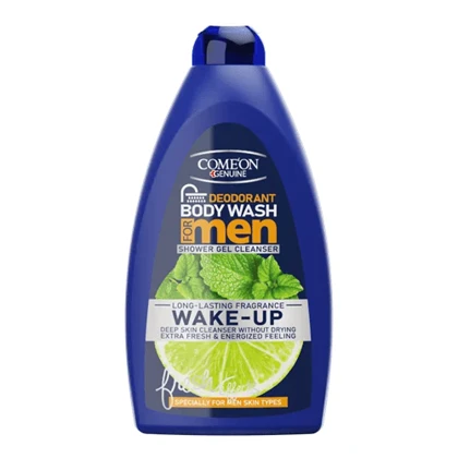 شامپو بدن ژلی مردانه مدل wake up کامان 510 میل
