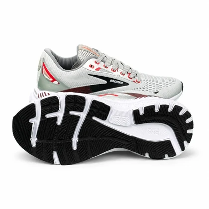 کفش کتانی رانینگ مردانه بروکس طوسی قرمز Brooks