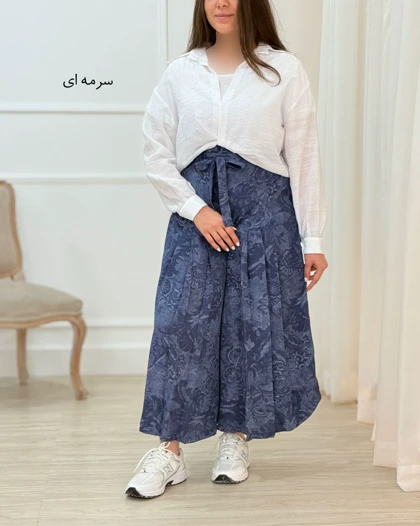 دامن شلواری طرحدار کد 1813