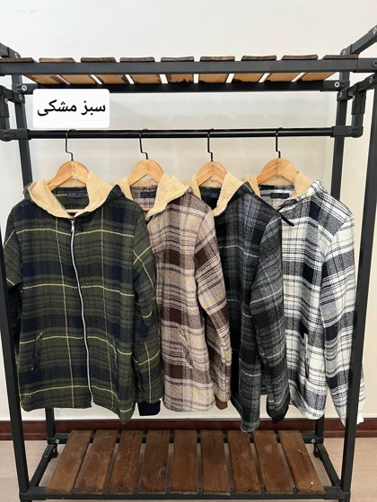 سویشرت چهارخانه کلاهدار 6104