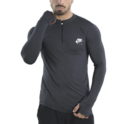 استرج نیم زیپ ورزشی مردانه نایک مدل VHD-Dri Fit-4K0978 طوسی