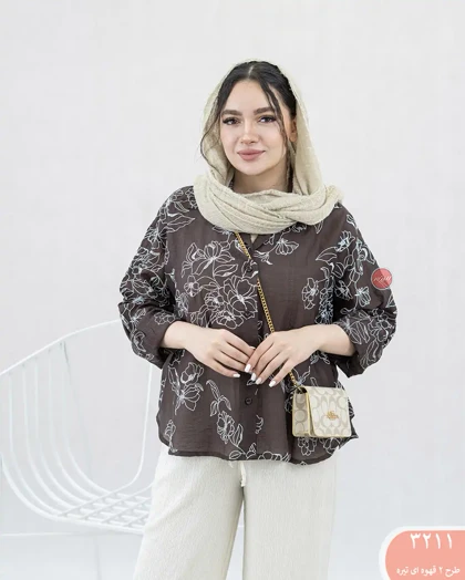 شومیز طرح گل زنانه 3211 | الینور