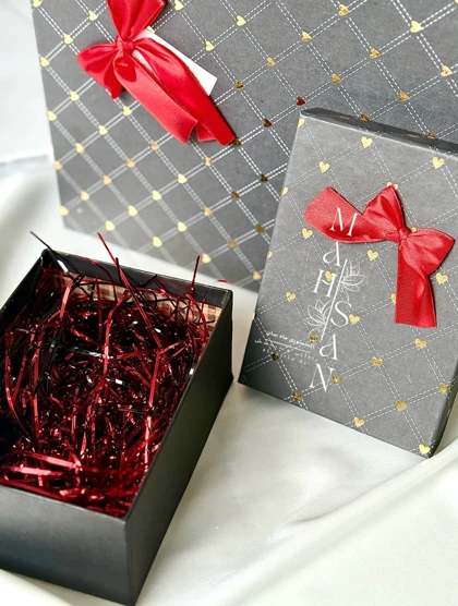 باکس هدیه جذاب قلب قلبی طلاکوبی باکس بزرگ