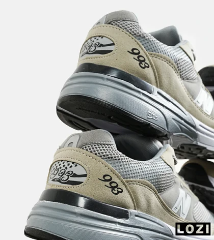 کفش کتانی بزرگ پا کرم طوسی NEW BALANCE 993