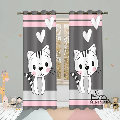 پرده کودک طرح گربه مدل W5066