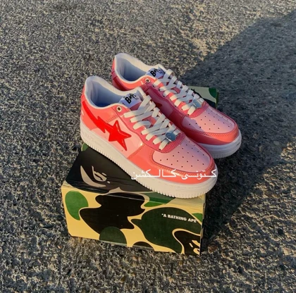 کتانی ویتنامی بیپ استا صورتی Bape STA Low Color Camo pink