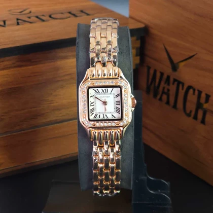 ساعت مچی زنانه کارتیر CARTIER با موتور ژاپنی سایز یک