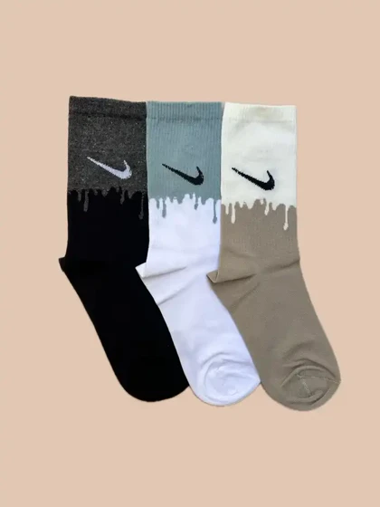 جوراب ساق بلند طرح نایک دو رنگ یونیسکس