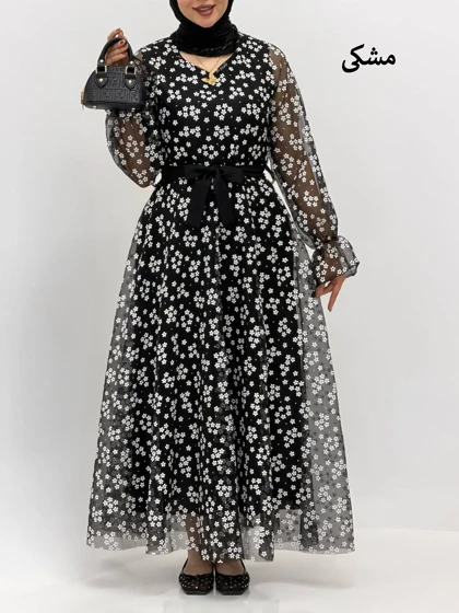 3844-پیراهن ماکسی بابونه