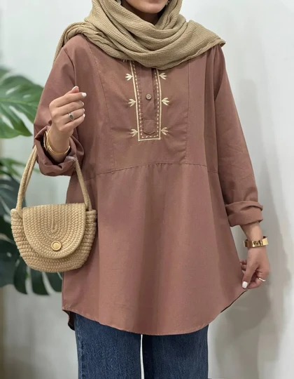 تونیک مانتویی گلدوزی فریناز 4