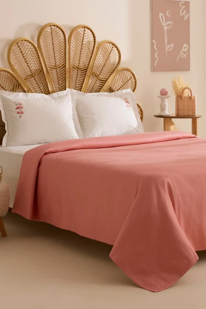 سرویس روتختی پیکه دو نفره Karaca Home مدل Softera ٪100 پنبه - صورتی