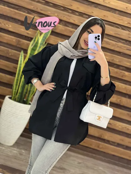مانتو چهار جیب آستین پفی