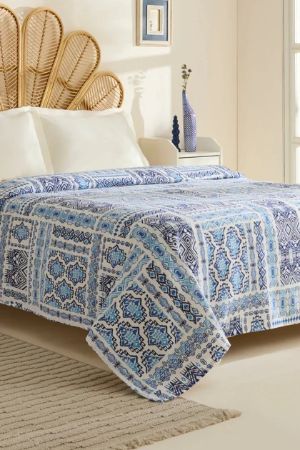 روتختی پیکه دو نفره Karaca Home مدل Lunara پنبه - آبی