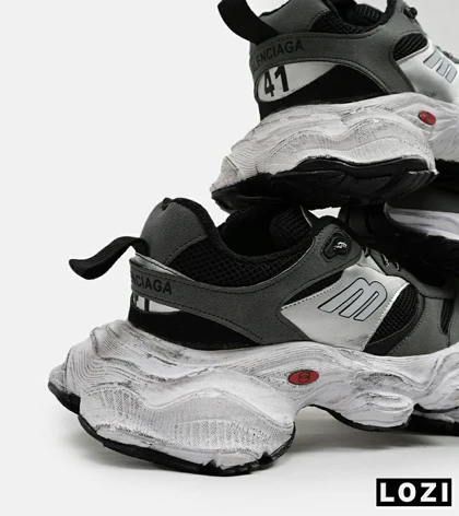 کفش کتانی طوسی خاکستری BALENCIAGA