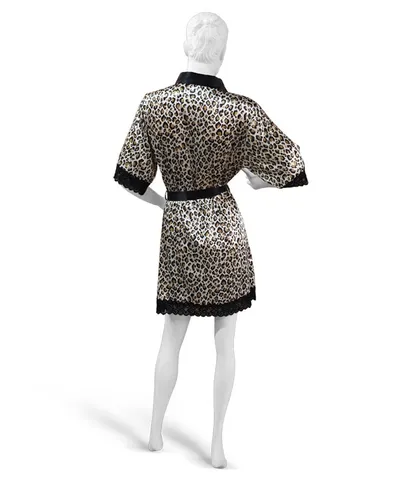 روبدوشامبر ساتن و گیپور Ema اما کد 3550 طرح پلنگی