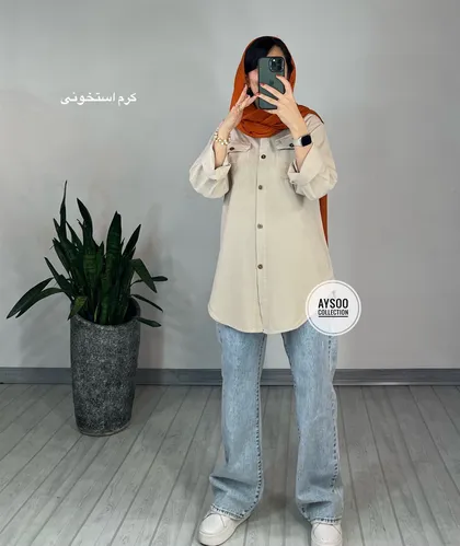 مانتو مداد رنگی پسته (ایراددار)