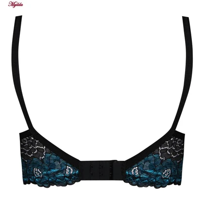 ست شورت و سوتین زنانه کارنا رز مدل فنردار مشکی گل آبی کد 5033-2038