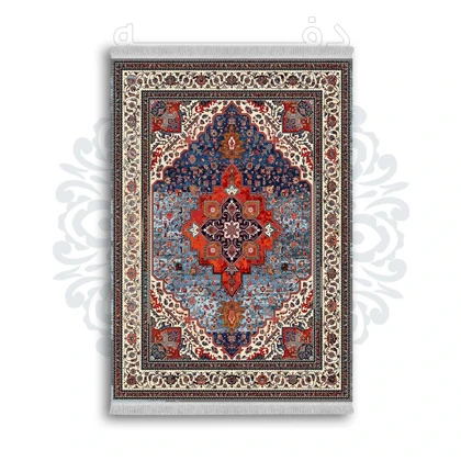 *جدید* فرشینه از جنس پارچه شانل مخمل ترک طرح فانتزی برند دفه کد 824