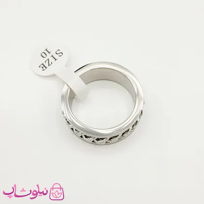 انگشتر مردانه استیل سیلور