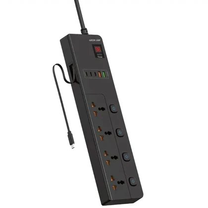 چند راهی برق گرین لاین Green Lion مدل GS-800 با 4 سوکت 5 پورت