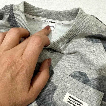 بلوز طوسی بچه گانه تک جیب اورجینال