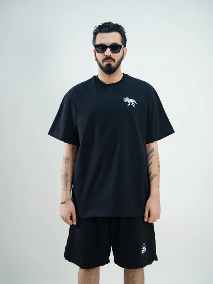 تیشرت مدل DINO مشکی برند بورن ریچ born rich