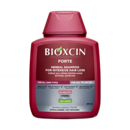 شامپو گیاهی ضد ریزش مو بیوکسین BIOXCIN مدل Forte(300 میل)