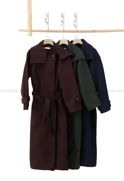 پالتو فوتر 2دکمه یقه ایستاده آستر دار@ کد1004814