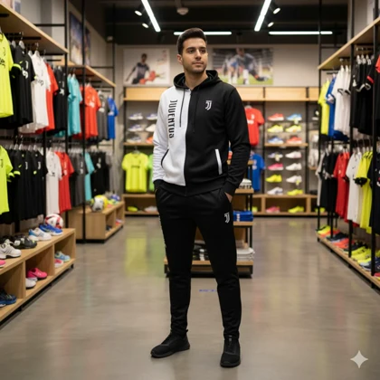 ست سویشرت شلوار یوونتوس مردانه مدل TOPAN ویژه